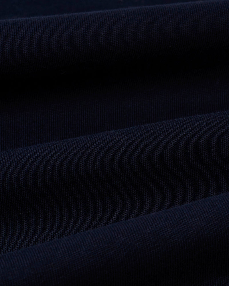 Dean T Shirt Textured Navy Script