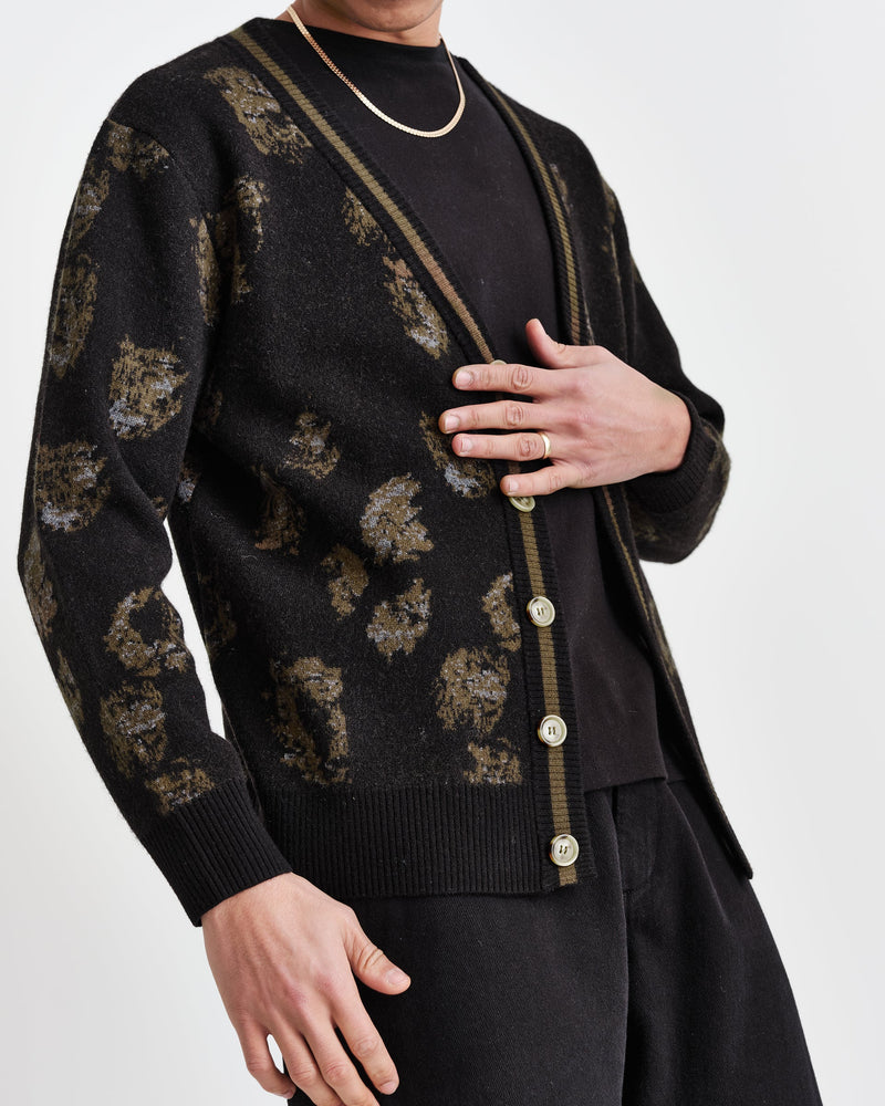 Schill Cardigan Black Garden