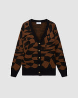 Schill Cardigan Brown/Black Slant