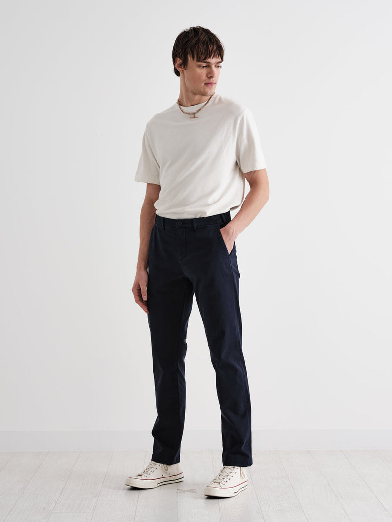 Skye Trouser Navy Cotton Twill