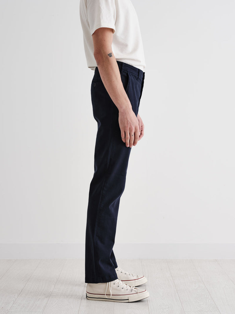 Skye Trouser Navy Cotton Twill