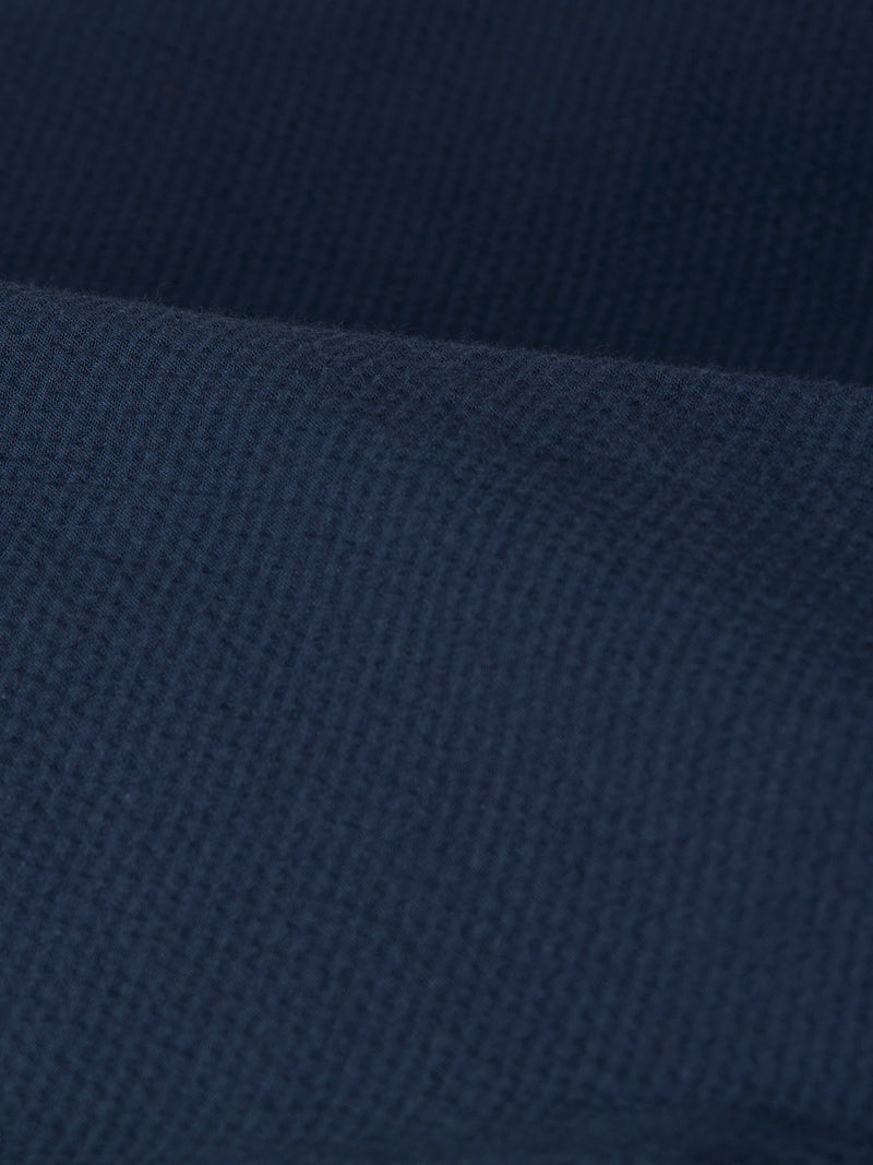 Strood Trouser Navy Horizontal Seersucker