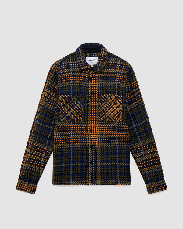 Whiting Overshirt Navy/Khaki Michael Check