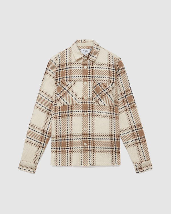 Whiting Overshirt Ecru/Beige Dag Check