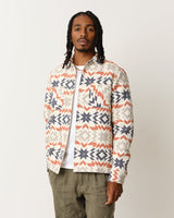 Whiting Overshirt Ecru/Rust Maze Jacquard