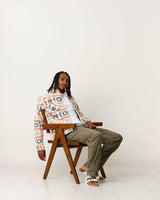 Whiting Overshirt Ecru/Rust Maze Jacquard
