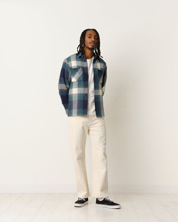 Whiting Overshirt Green Ombre Check