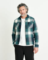 Whiting Overshirt Green Ombre Check