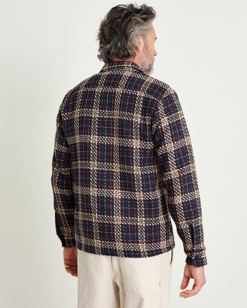 Whiting Overshirt Navy/Khaki Mill Check