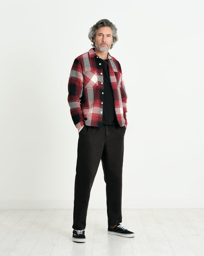 Whiting Overshirt Red Ombre Check