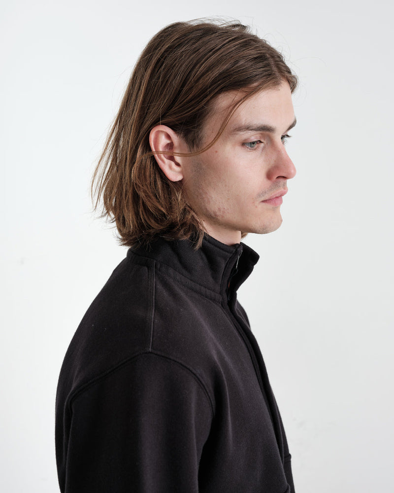 Wim Zip Sweat Black